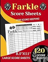 Algopix Similar Product 16 - Farkle Score Sheets 120 Large Score