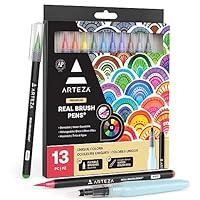 Algopix Similar Product 4 - ARTEZA Real Brush Pens 12 Watercolor