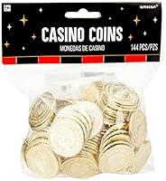 Algopix Similar Product 12 - Amscan Casino Gold Coins, One Size