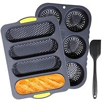 Algopix Similar Product 16 - OMISTAR 3 PCS Silicone Baguette Pan and