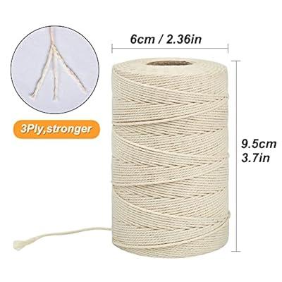 500FT Jute Twine String 2mm 3ply Natural Thin Twine for Craft Gardening  Gift Wrapping Packing Material Wedding Christmas Decoration Bulk, Brown 