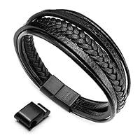 Algopix Similar Product 7 - murtoo Mens Leather Bracelet with