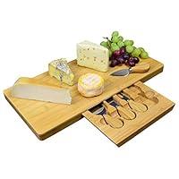 Algopix Similar Product 4 - CheeserWe Bamboo Cheese Board  Knife
