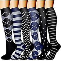 Algopix Similar Product 3 - CHARMKING 6 PairsCompression Socks for