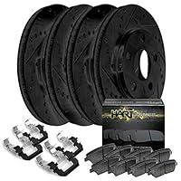 Algopix Similar Product 20 - FULL KIT BLACK HART DRILLED SLOTTED