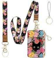 Algopix Similar Product 19 - bolimoss Black Cat Flower Lanyard