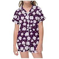 Algopix Similar Product 16 - Girls Kids Pajmas Set Halloween Print