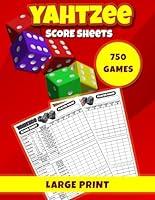 Algopix Similar Product 12 - Yahtzee Score Pads Large Print 750