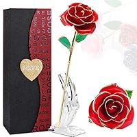 Algopix Similar Product 14 - YINXN 24k Gold Rose Red Gold Plated
