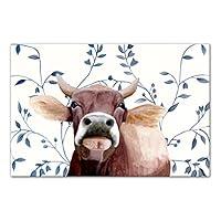 Algopix Similar Product 6 - Creative Products Blue Floral Cow 36x24