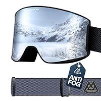 Algopix Similar Product 4 - VOZAPOW Magnetic Ski Goggles AntiFog