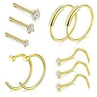 Algopix Similar Product 8 - Nose Ring Hoop DBella 22G 8mm Nose