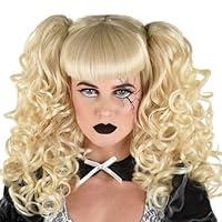 Algopix Similar Product 16 - Amscan Dark Creep Doll Wig  Blonde  1