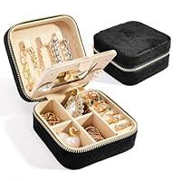 Algopix Similar Product 13 - Travel Velvet Jewelry Box with Mirror