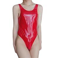 Algopix Similar Product 14 - FASXIR Onepiece PU Leather Bodysuit