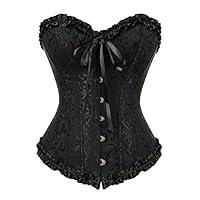 Algopix Similar Product 3 - Women Lace up Back Sexy Floral Corset