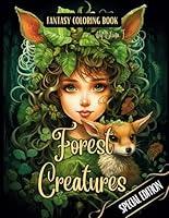 Algopix Similar Product 8 - Fantasy Coloring Book Forest Creatures