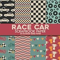 Algopix Similar Product 8 - Race Car Scrapbook Paper RacingThemed