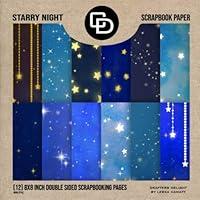 Algopix Similar Product 3 - Starry Night Scrapbook Paper 12 8x8