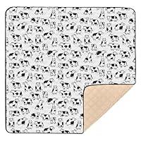 Algopix Similar Product 1 - Selerdon Cute Cow Baby Play Mat Farm