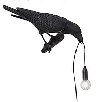 Algopix Similar Product 2 - NorDiem Crow Wall Lamp Unique Gothic