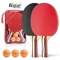 Algopix Similar Product 17 - Abco Tech 6 Star Ping Pong Paddle Set