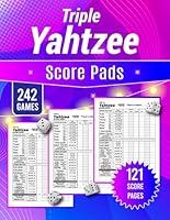 Algopix Similar Product 2 - triple Yahtzee score pads 242 Games in