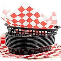 Algopix Similar Product 19 - Retro Style Black Fast Food Basket 96