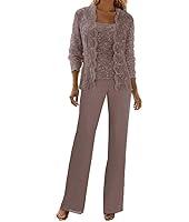 Algopix Similar Product 17 - 3 Piece Pants Set for Women Dressy Lace