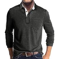 Algopix Similar Product 12 - PICKLION Mens Long Sleeve Polo Shirts