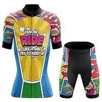 Algopix Similar Product 13 - Like a Girl Comic Cycling Jersey Set