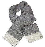 Algopix Similar Product 10 - Olann White Grey Contrast Scarf  Knit