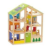 Algopix Similar Product 16 - All Seasons Kids Wooden Dollhouse by