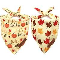 Algopix Similar Product 9 - Realeaf Fall Dog Bandanas 2 Pack