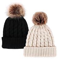 Algopix Similar Product 10 - Simplicity Winter Hand Knit Faux Fur