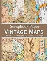 Algopix Similar Product 6 - Vintage Maps Scrapbook Paper Adventure