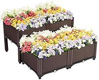 Algopix Similar Product 7 - VIVOHOME Elevated Plastic Raised Garden