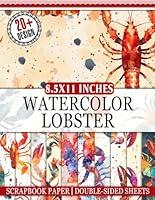 Algopix Similar Product 10 - Watercolor Lobster Scrapbook Paper