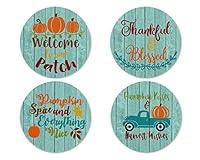 Algopix Similar Product 15 - Fall Coasters Pumpkin Everything Hello
