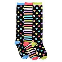 Algopix Similar Product 12 - LittleMissMatched Black Zany Stars