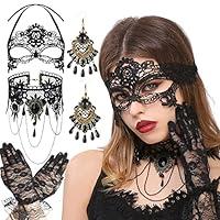 Algopix Similar Product 3 - JeVenis Luxury Sexy Lace Eyemask Prom
