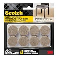 Algopix Similar Product 4 - Scotch Felt Pads 32 PCS Beige Felt