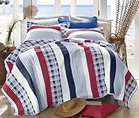 Algopix Similar Product 9 - Greenland Home Nautical Stripe Quilt