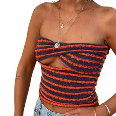  Summer Knitted Cami for Women Sleeveless Hollow Out
