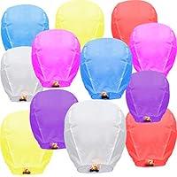 Algopix Similar Product 8 - Sky Lanterns 12Pack Multicolour