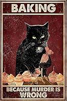 Algopix Similar Product 13 - Cat Wall Art Kids Baking Black Cat