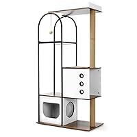 Algopix Similar Product 8 - Cat Tower with 1 Cave and 2 Scratching