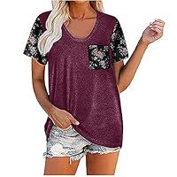 Algopix Similar Product 19 - TARIENDY Women Patchwork Tshirt Short