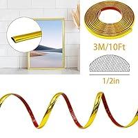 Trimold Wall Trim Molding, Stainless Steel Peel and Stick (Mirror-Like  Finish), Flexible Self-Adhesive Metal Trim for Ceiling, Mirror Frame and  More