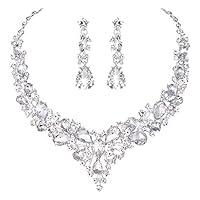 Algopix Similar Product 20 - Molie Bridal Austrian Crystal Necklace